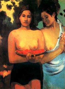 保羅 高更 Two Tahitian Women